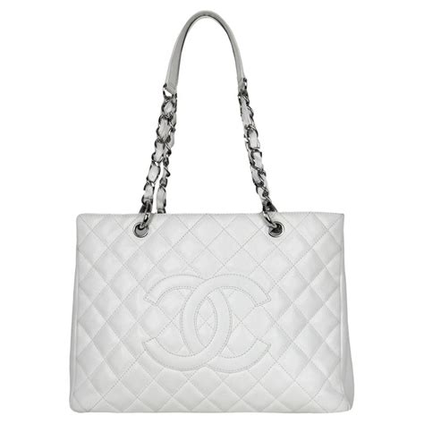 chanel white quilted caviar leather grand shopper tote shw|Chanel Grand Shopping Tote Quilted Caviar .